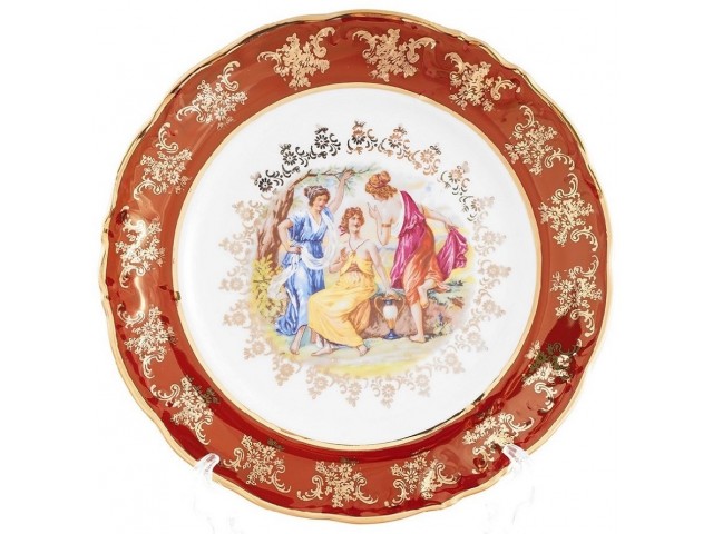 Набор тарелок Carlsbad Фредерика Мадонна Красная 25 см 6 шт