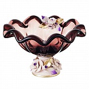 Конфетница White Cristal 23 см бордовая