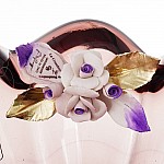 Конфетница White Cristal 23 см бордовая