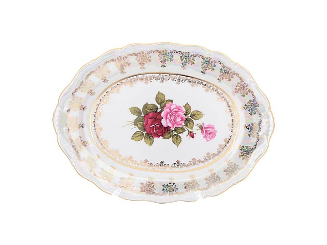 Блюдо овальное Queen's Crown Aristokrat Роза 36 см