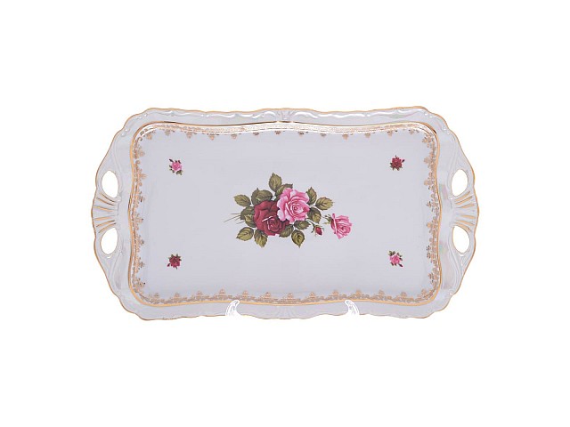 Блюдо Queen's Crown Роза перламутр 45x25 см