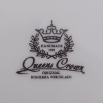 Блюдо квадратное на ножке Queen's Crown Aristokrat Охота бежевая 34*29 см