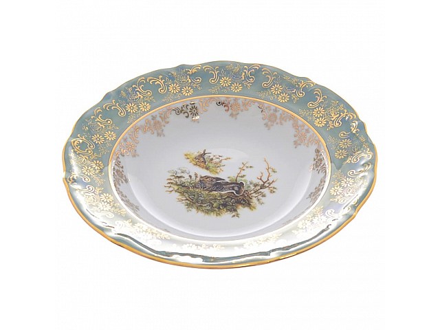 Тарелка глубокая Repast Охота зеленная Мария-тереза R-C 23 см