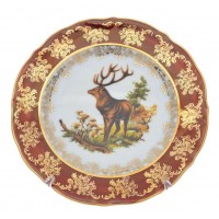 Набор тарелок Repast Охота красная Мария-тереза R-C 19 см
