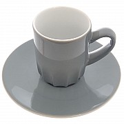 Чашка с блюдцем для эспрессо Benedikt Ribby графит 80 мл