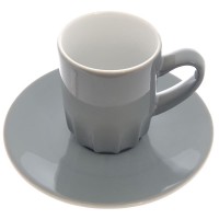 Чашка с блюдцем для эспрессо Benedikt Ribby графит 80 мл