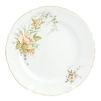Набор тарелок 21 см Бернадотт Зеленый цветок 6 шт