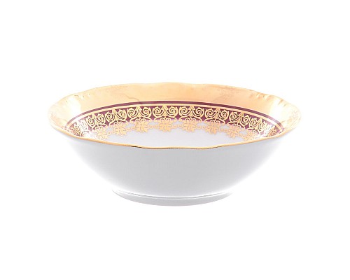Набор салатников 13 см Thun Констанция Рубин Золотой орнамент 6 шт