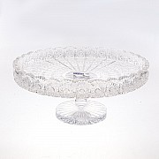 Тарелка для торта 35 см на ножке Glasspo Bohemia