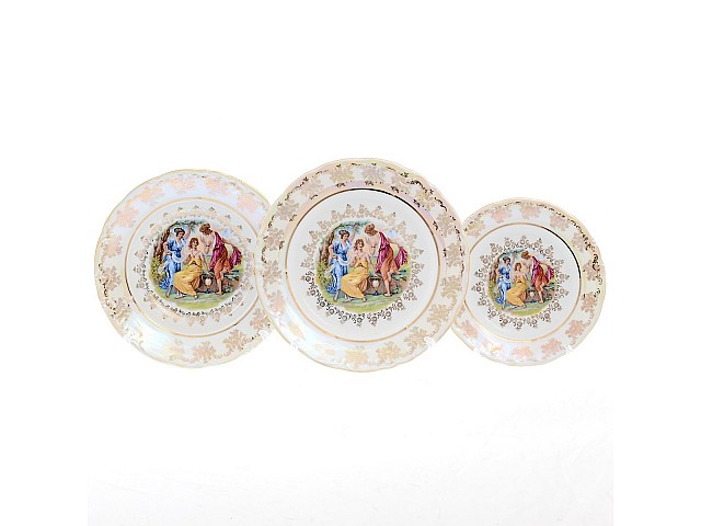 Набор тарелок Фредерика Мадонна Перламутр Carlsbad на 6 персон 18 шт