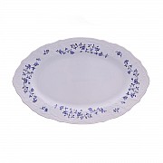Блюдо овальное 34 см Бернадотт Васильковый узор