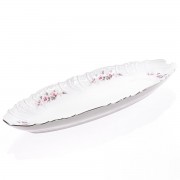 Блюдо для рыбы 52 см Бернадотт Серая роза платина