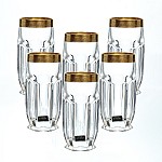 Набор стаканов для воды 300 мл Сафари голд матовые Bohemia Crystal