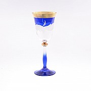 Набор бокалов для вина Волна синяя E-V Bohemia