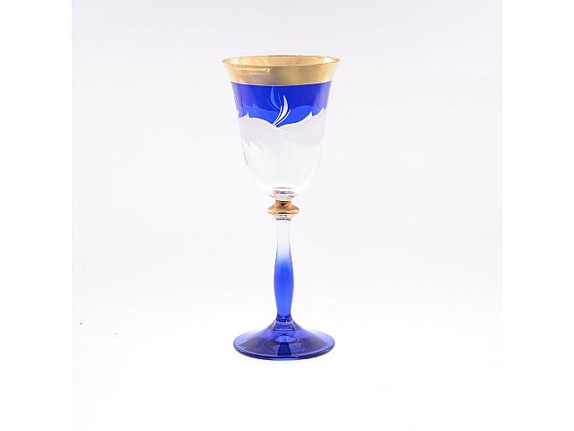 Набор бокалов для вина Волна синяя E-V Bohemia