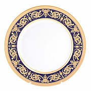 Блюдо круглое 32 см Falkenporzellan Imperial Cobalt Gold