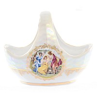 Конфетница корзина 17 см Мадонна перламутр Корона Queens Crown