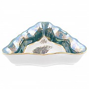 Салатник треугольный 22 см Охота зеленая Корона Queens Crown