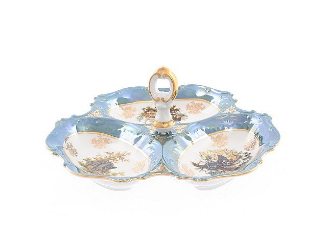 Менажница 24 см 3-я Охота зеленая Корона Queens Crown