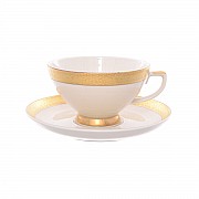 Набор чайных пар Falkenporzellan Cream Gold 3064 220 мл на 6 персон