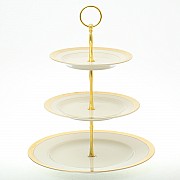 Этажерка 3 яруса Falkenporzellan Cream Gold 3064