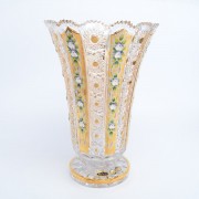 Ваза хрустальная для цветов Лепка Max Crystal Золото 30 см