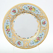 Набор тарелок 26 см Vienna blu gold Falkenporzellan 6 шт