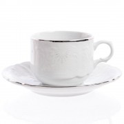 Набор чайных пар Платиновый узор Bernadotte 250 мл (6 пар)