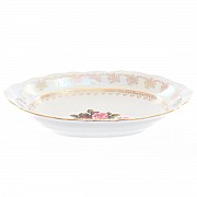 Блюдо для хлеба 36 см Фредерика Роза перламутр