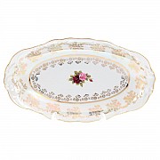 Блюдо овальное 26 см Фредерика Роза перламутр Carlsbad