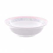 Салатник 23 см Яна Серый мрамор с розовым кантом Thun