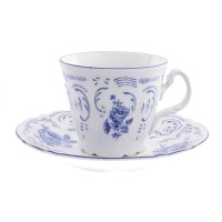 Набор чайных пар ведерка Синие розы Bernadotte 200 мл (6 пар)