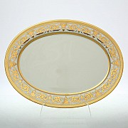 Блюдо овальное 35 см Falkenporzellan Constanza Cream Imperial Gold