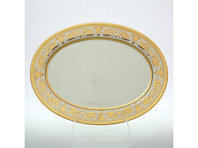 Блюдо овальное 35 см Falkenporzellan Constanza Cream Imperial Gold Блюдо овальное 35 см Falkenporzellan Constanza Cream Imperial Gold