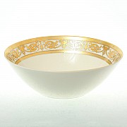 Салатник 24 см Falkenporzellan Constanza Crem Imperial Gold