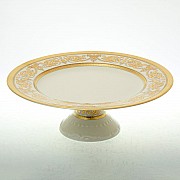 Тарелка для торта 32 см Falkenporzellan Constanza Cream Imperial Gold