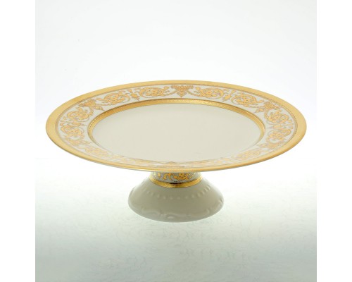 Тарелка для торта 32 см Falkenporzellan Constanza Cream Imperial Gold