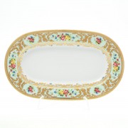Блюдо овальное Vienna seladon gold 24 см