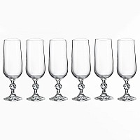 Набор фужеров для шампанского 180 мл Клаудия Crystalite Bohemia 6 шт