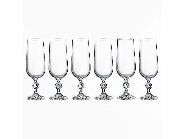 Набор фужеров для шампанского 180 мл Клаудия Crystalite Bohemia 6 шт
