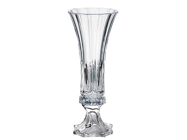 Ваза для цветов Wellington Crystalite Bohemia на ножке 30 см