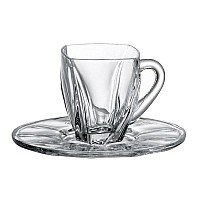 Набор чайных пар 160 мл Neptune Crystalite Bohemia на 6 персон