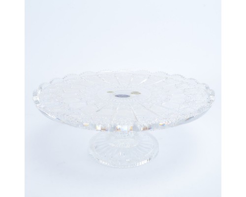 Тарелка для торта 30 см на ножке Sonne Crystal