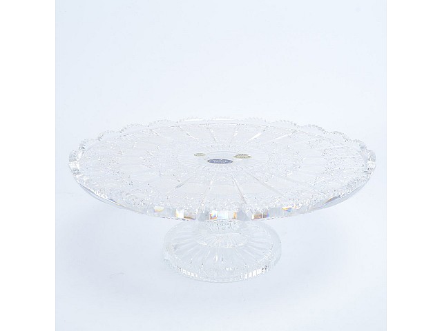 Тарелка для торта 30 см на ножке Sonne Crystal