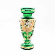 Ваза для цветов Bohemia Лепка зелёная 16см E-V