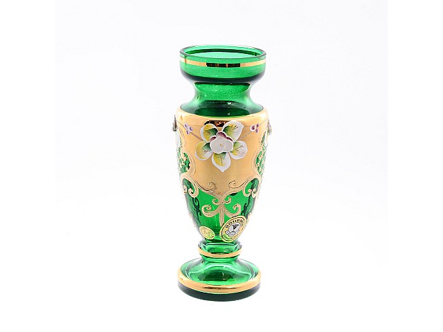 Ваза для цветов Bohemia Лепка зелёная 16см E-V