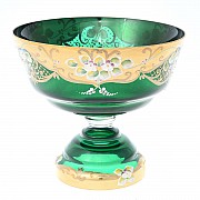 Фруктовница Bohemia Лепка Зеленая E-V 26 см