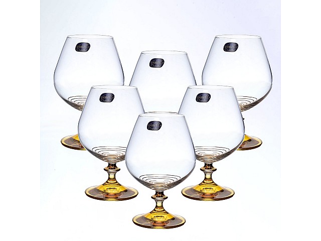 Набор бокалов для бренди 400 мл 6 штук Bohemia Crystal