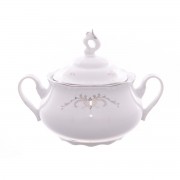 Сахарница Констанция Серый орнамент Отводка платина Thun 350 мл