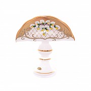 Салфетница 20 см на ножке Лепка Белая S-A Sonja Czech Republic